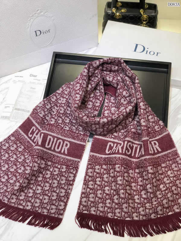 Top Quality Brand Fake Dior Scarf Women Winter Cashmere Thick Autumn Warm Shawls 39